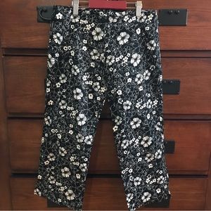 Chado Black and White Floral Capri, Size 4, Vintage